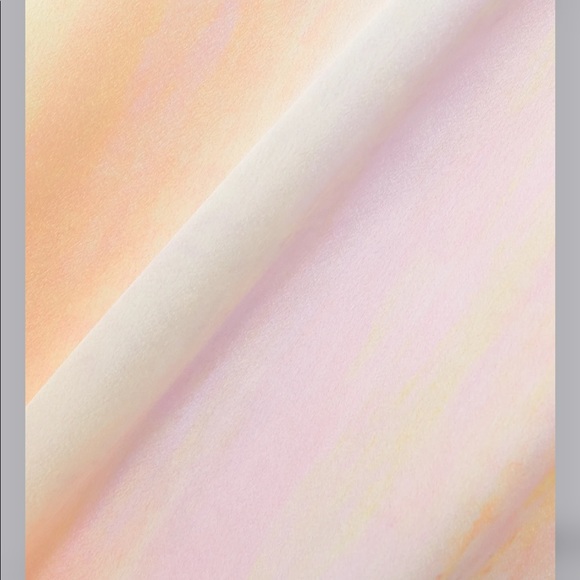 VINCE Rainbow Wash Drape Asymmetric Midi Skirt pastel pink slip skirt - Picture 8 of 16